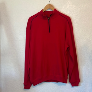 St Croix Knit Red 1/4 Zip‎ Sweater XL